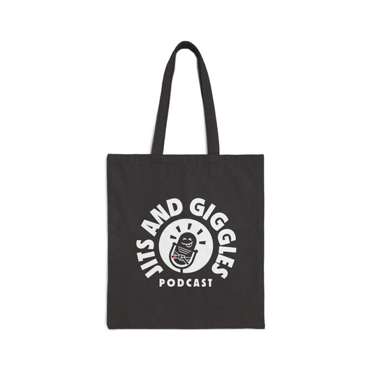 Jits and Giggles Podcast Canvas Tote Bag – Fun, Stylish, and Eco-Friendly