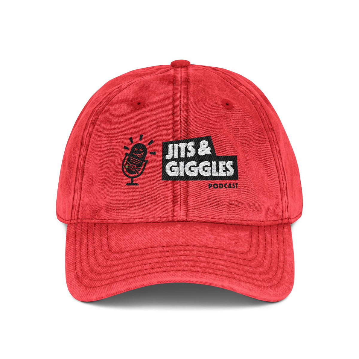 Vintage Embroidered Cap - Jits & Giggles Podcast Hat